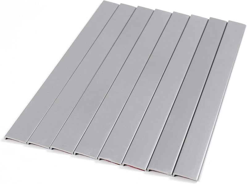 Tilingview 10 Pcs Peel and Stick Tile Trim Edge, Self-Adhesive 12" PVC Molding Edging for Kitchen Backsplash (Dull Gray) - Image 3